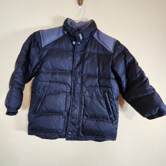 Old Navy puffer warm snow ski thick black gray  jacket youth large (10-12) - Picture 1 of 12